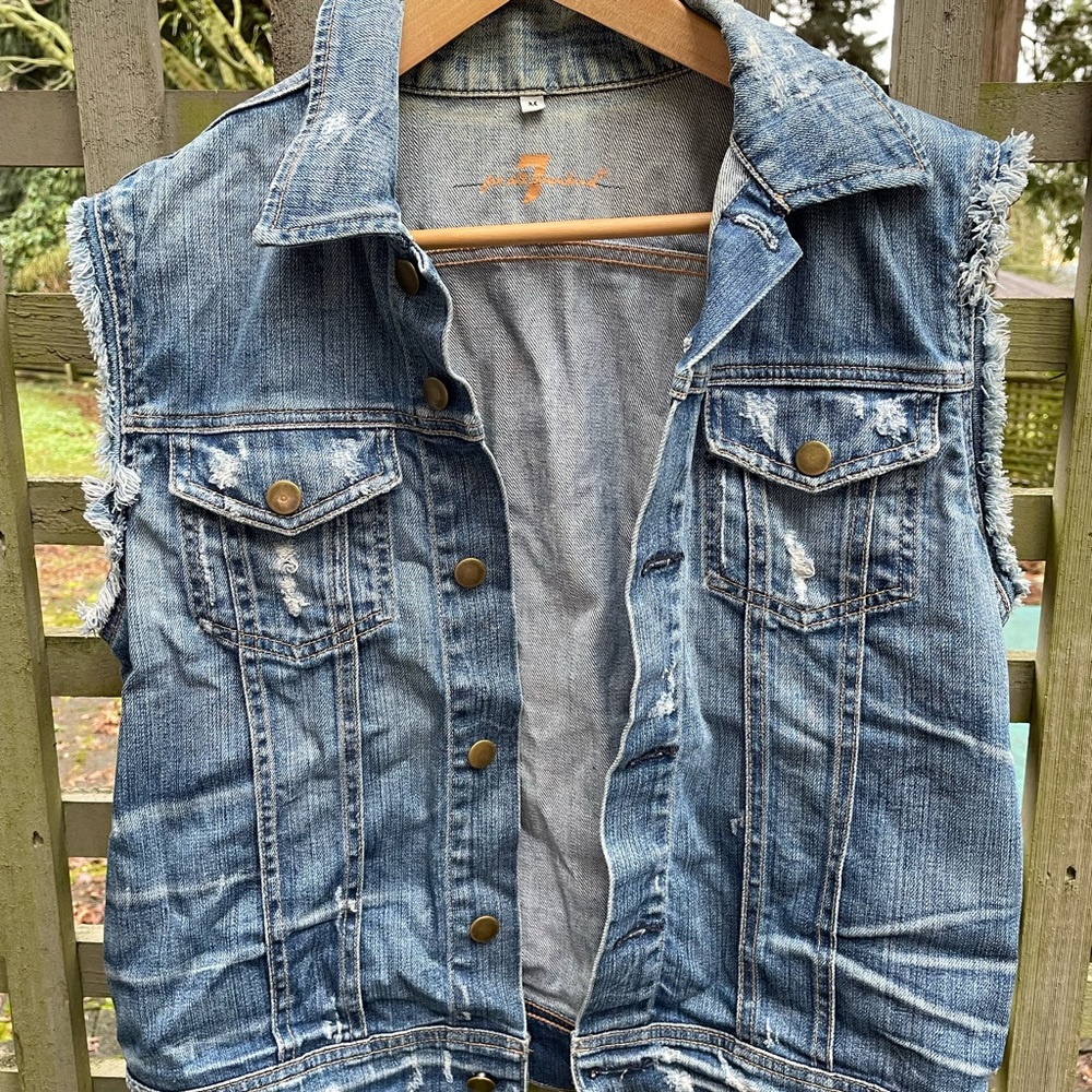 7 Jeans Denim Vest